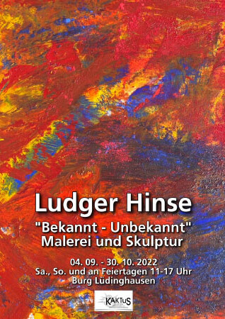 Plakat zur Ausstellung von Ludger Hinse auf Burg Lüdinghausen